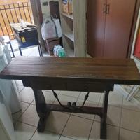 consolle in legno noce arte povera