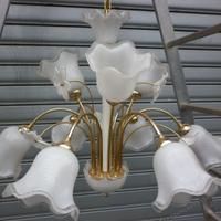 Lampadario oro 10 luci