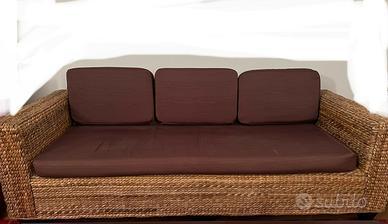 Salotto banano naturale e cuscini