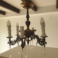 Antico Lampadario con 6 Luci RESTAURATO 