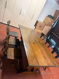 Tavolo fratino noce 180x80 più 6 sedie