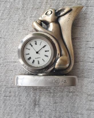 Orologio da tavolo in argento placcato 