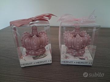 Candela decorativa a forma di corona rosa – Hervit