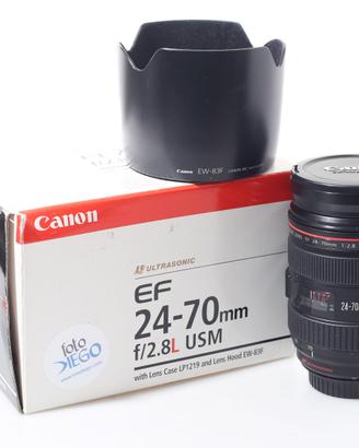 OBIETTIVO CANON EF 24-70 MM F/2.8 L USM. GARANZIA.