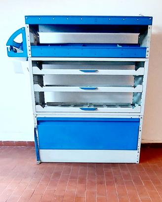 scaffalatura per furgoni.