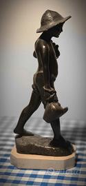 Scultura in bronzo "Pescatorello" 