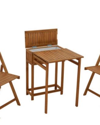 tavolino + 2 sedie legno massello 