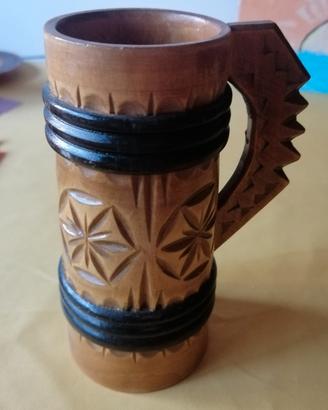 Boccale da birra in legno vintage 