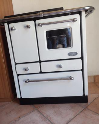 Cucina a legna  SIDEROS bianca - buone condizioni