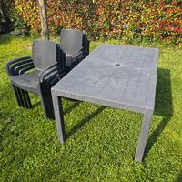 Tavolo giardino 160x95 con 8 sedie