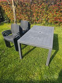 Tavolo giardino 160x95 con 8 sedie