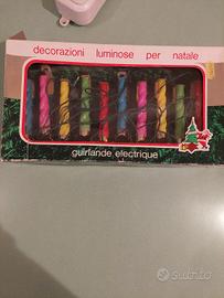 catena luminosa vintage per l'albero di Natale