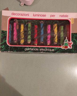 catena luminosa vintage per l'albero di Natale