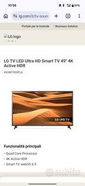LG TV LED Ultra HD Smart TV 49" 4K