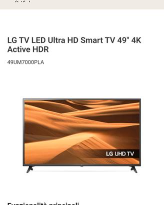 LG TV LED Ultra HD Smart TV 49" 4K
