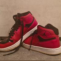 nike air jordan 1 mid - 42 - rosso/nero