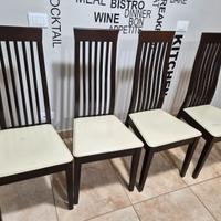 4 SEDIE CALLIGARIS ROVERE SCURO