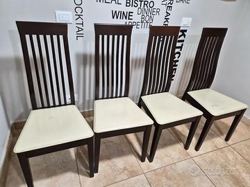 4 SEDIE CALLIGARIS ROVERE SCURO