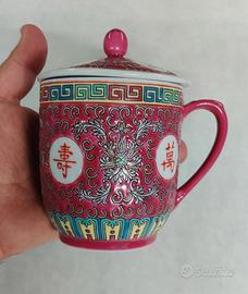 Tazza da tè infusiera vintage originale Cina 1978