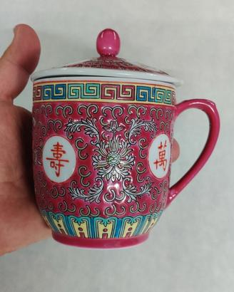 Tazza da tè infusiera vintage originale Cina 1978