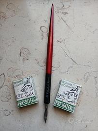 Antico portapennino Pelikan e 24 pennini 