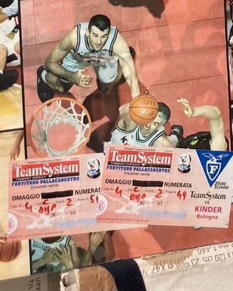 Poster + 2 biglietti  Virtus Bologna Eurolega 1998