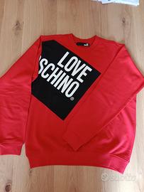 Felpa Love Moschino rossa uomo