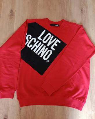Felpa Love Moschino rossa uomo