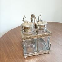 vaso in vetro e metallo Cellini 