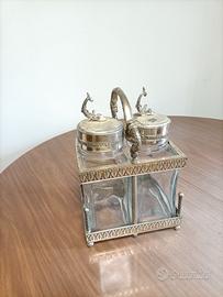 vaso in vetro e metallo Cellini 