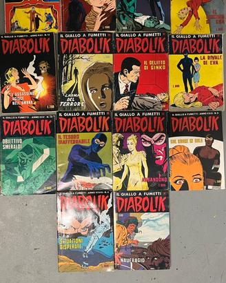 Lotto 14 albi Diabolik anni ’60/’70/’80/’90