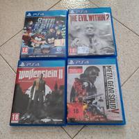 4 VIDEOGIOCHI PS4(leggere bene la descrizione)