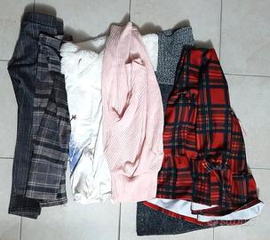 LOTTO 5 indumenti + 2 pantaloni per bambina 4 anni