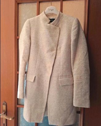 Soprabito Zara beige elegante taglia S foderato