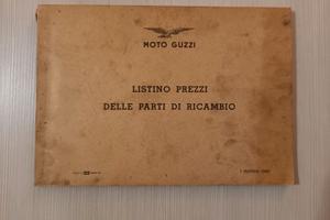 Manuale Listino Prezzi Ricambi MOTO GUZZI 1960