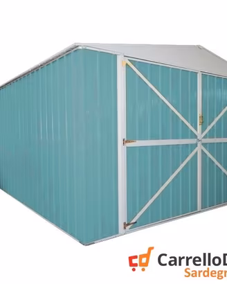 Box acciaio garage lamiera 360x600 azzurro