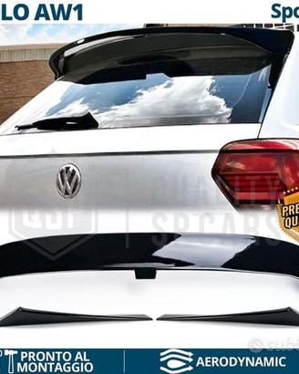 SPOILER Posteriore per VW POLO 6 AW1 Alettone NERO