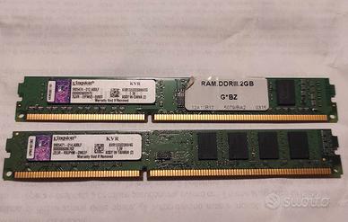 Lotto RAM DDR3 Kingston 6GB (4GB + 2GB) 1333MHz PC