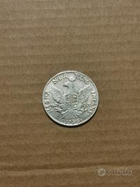 Moneta in argento Sicilia 1796 da 2 Tari gr 2,4