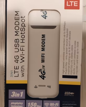 Modem USB LTE  4G Wi-Fi dongle. 