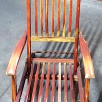 Sedia poltrona legno vintage braccioli restaurare