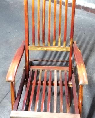 Sedia poltrona legno vintage braccioli restaurare