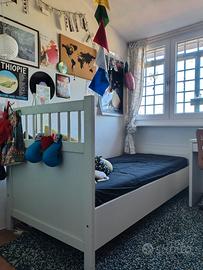 Letto singolo IKEA laccato bianco 