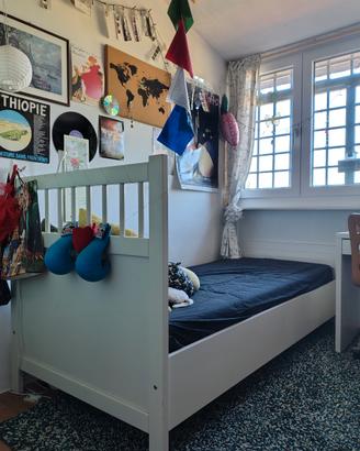 Letto singolo IKEA laccato bianco 