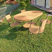 tavolo e 4 sedie da giardino