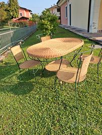 tavolo e 4 sedie da giardino