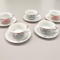 Tazzine vintage da caffè con piattino