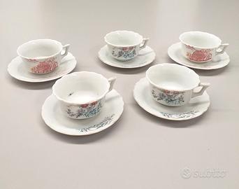 Tazzine vintage da caffè con piattino