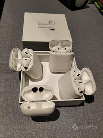 3 air pods Apple + 1 custodia