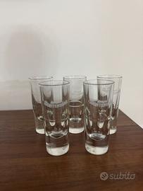 5 bicchieri da amaro con il logo Amaro Montenegro